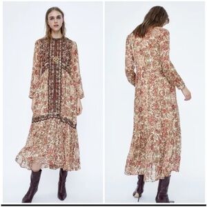 Zara Floral Lace Long Dress